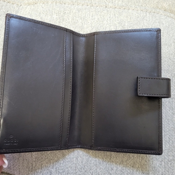 Gucci GG Canvas & Leather Wallet / Passport Holder + Gucci Dust Bag - EUC - Picture 5 of 12